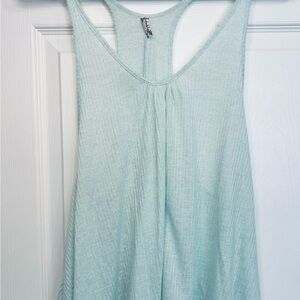 Free People Intimates Light Blue Ribbed Tank size Small